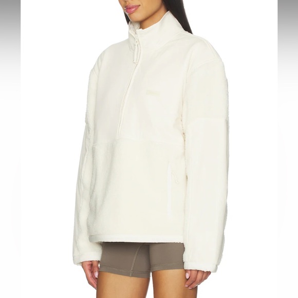 NWT skims teddy oversized half zip up pullover in ecru - Picture 2 of 4